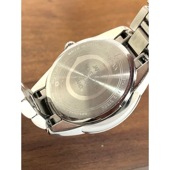 Bulova Women's Watch 96L285 Quartz White Blue Dial Silver Stainless Stee… - Picture 6 of 13